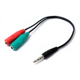 Adaptador plug 3.5 mm para auricular y microfono PS4
