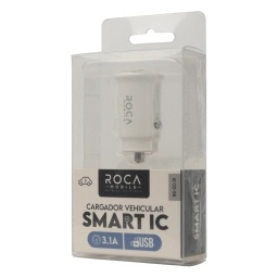 Cargador Inteligente Auto ROCA 3.1A 2 USB Sin Cable